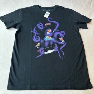 Mister Tee Mens Purple Octopus Oversized‎ Graphic T-Shirt Black Size M NEW